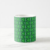 Mug Motif triangle vert trois tons Abstrait (Centre)