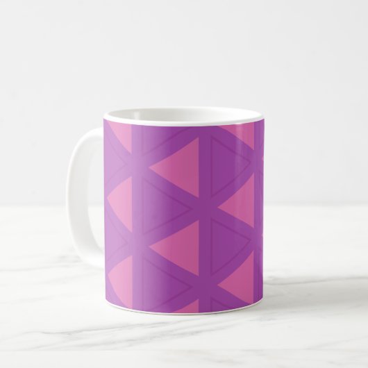 Mug Motif triangle violet moderne (Devant gauche)