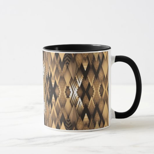 MUG MOTIF TRIANGULAIRE RUSTIQUE TRIBAL (Droite)