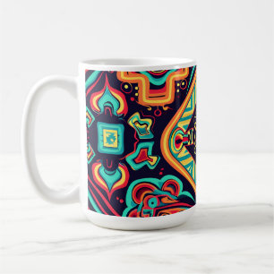 Mug Motif tribal Abstrait et dynamique de Huichol