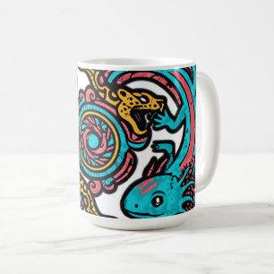 Mug Motif tribal aztèque axolotl Xolotl mythologie boh