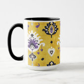Mug Motif tribal chic jaune violet ikat (Gauche)