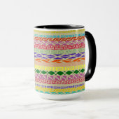 Mug Motif tribal coloré (Devant droit)