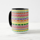 Mug Motif tribal coloré (Devant gauche)