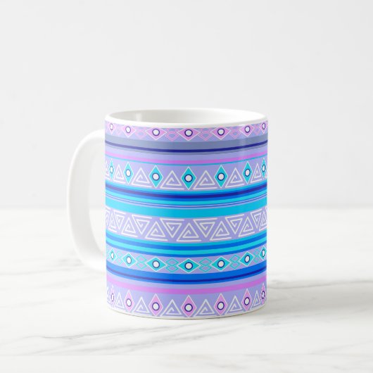Mug motif tribal ethnique géométrique d'Amérindien (Devant gauche)