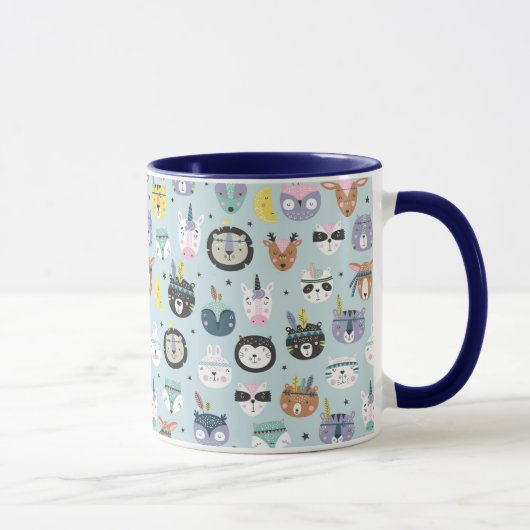 Mug Motif tribal mignon de visage (Droite)