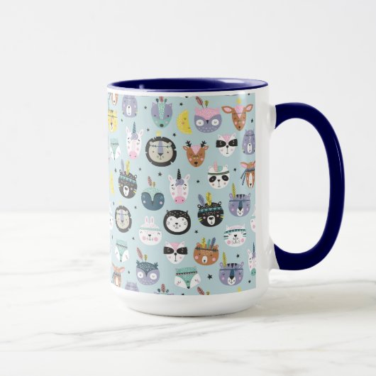 Mug Motif tribal mignon de visage (Droite)