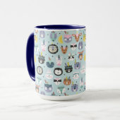 Mug Motif tribal mignon de visage (Devant gauche)