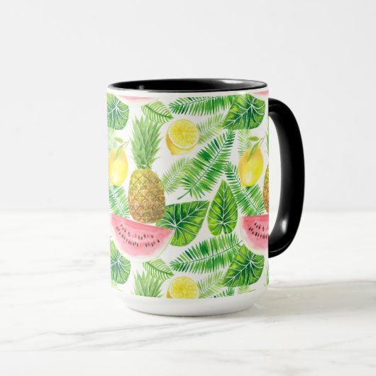 Mug Motif tropical (Devant droit)