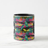 Mug Motif tropical abstrait de texture de néon (Centre)
