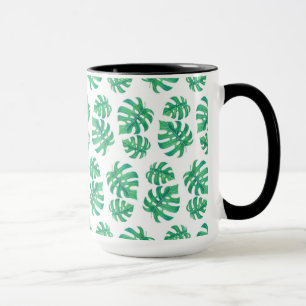 Mug Motif tropical avec feuilles monstères
