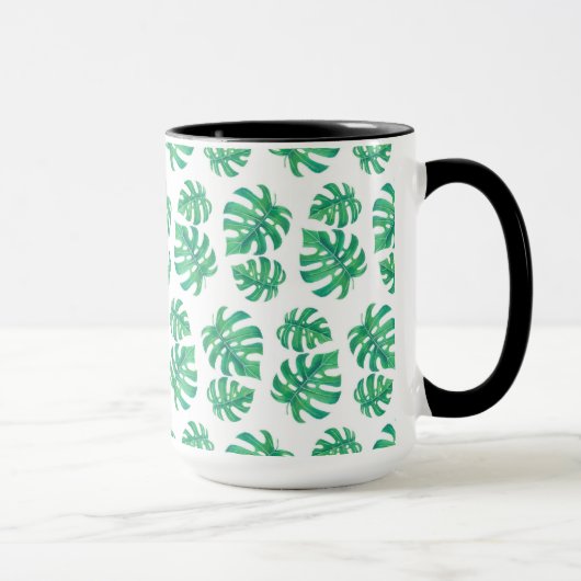 Mug Motif tropical avec feuilles monstères (Droite)