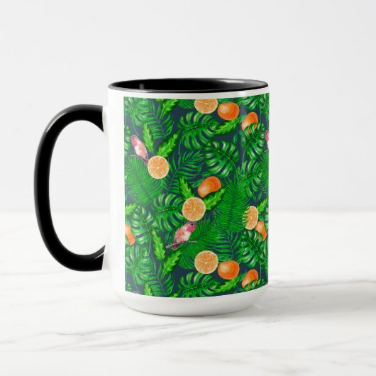 Mug Motif tropical, colibris (Gauche)