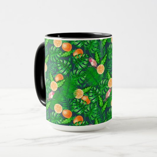 Mug Motif tropical, colibris (Devant gauche)