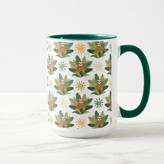Mug Motif tropical de paresse (Droite)