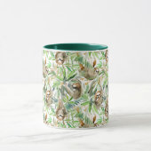 Mug Motif tropical de paresse d'aquarelle (Centre)