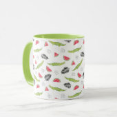 Mug Motif tropical de pastèque et de crocodile (Devant gauche)