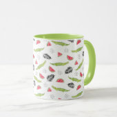 Mug Motif tropical de pastèque et de crocodile (Devant droit)