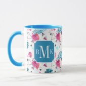 Mug Motif tropical de triangle de feuille (Gauche)