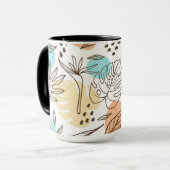 Mug Motif tropical d'été dessiné à la main (Devant gauche)