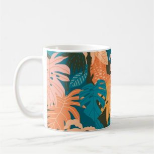 Mug Motif tropical feuille coloré
