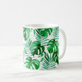 Mug Motif tropical feuille vert (Devant droit)