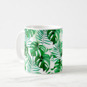 Mug Motif tropical feuille vert (Devant gauche)