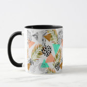 Mug Motif tropical géométrique abstrait de feuille (Gauche)