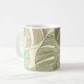 Mug Motif Tropical Monstera Retro à main (Devant gauche)