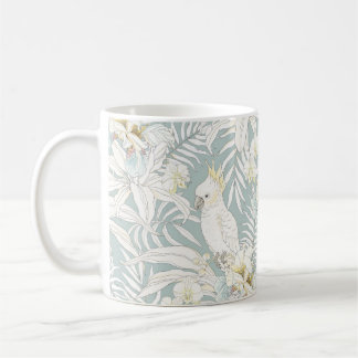 Mug Motif tropical sans couture avec fleurs Orchidée, 