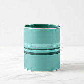 Mug Motif Turquoise à rayures modernes (Centre)