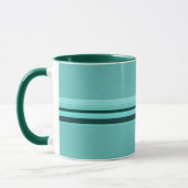 Mug Motif Turquoise à rayures modernes (Gauche)