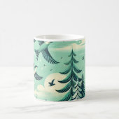 Mug Motif turquoise de la forêt verte et des oiseaux (Centre)