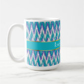 Mug motif turquoise et Amethyst iKat ZigZag (Gauche)