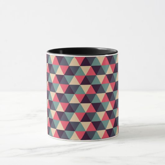 Mug Motif turquoise et rose de triangle (Centre)