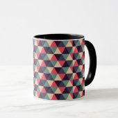 Mug Motif turquoise et rose de triangle (Devant droit)