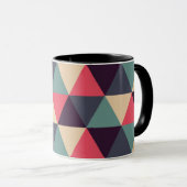 Mug Motif turquoise et rose de triangle (Devant droit)