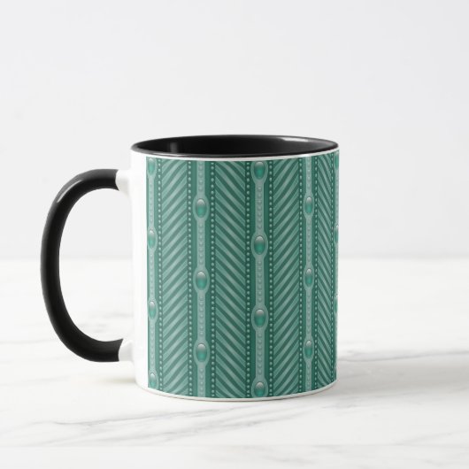 Mug Motif turquoise ornemental (Gauche)