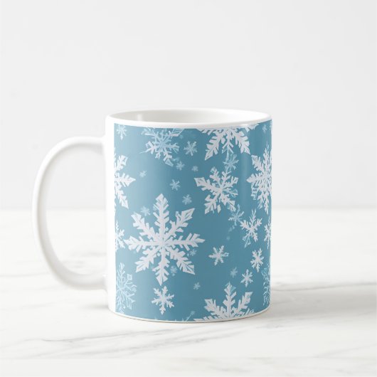 Mug Motif turquoise Snowflake (Gauche)