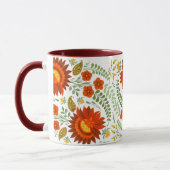 Mug Motif ukrainienne fleurie folk. Ukraine (Gauche)