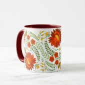 Mug Motif ukrainienne fleurie folk. Ukraine (Devant gauche)