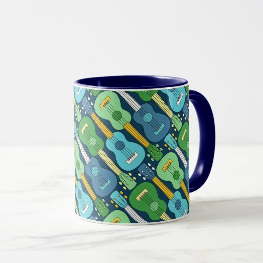 Mug Motif Ukulele vertical (Devant droit)