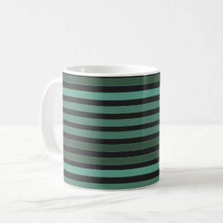 Mug Motif uni rayé vert rétro