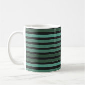 Mug Motif uni rayé vert rétro (Gauche)