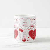 Mug Motif Valentin - Rouge sur blanc (Centre)