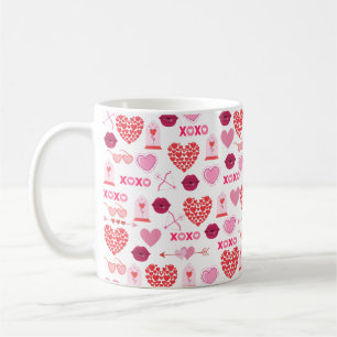 Mug Motif Valentine`s Day 2023 Arrière - plan avec coe
