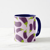 Mug Motif végétal d'aubergine violet végétal Conceptio (Devant droit)