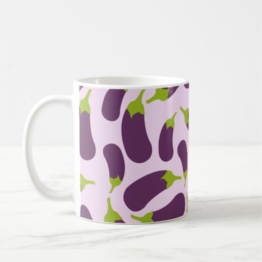Mug Motif végétal d'aubergine violet végétal Conceptio (Gauche)