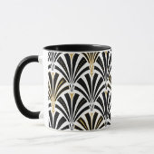 Mug Motif ventilateur Art déco - noir et blanc (Gauche)