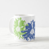 Mug Motif vert bleu orange (Devant gauche)